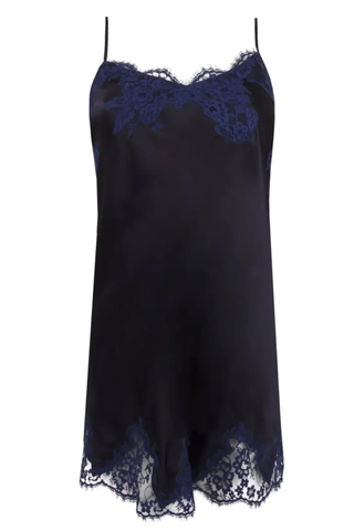 Lise Charmel Splendeur Soie Navy Silk Night Dress - Naughty Knickers