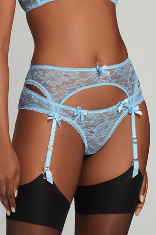 Agent Provocateur Hinda Suspender Baby Blue