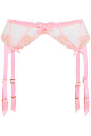 Agent Provocateur Tessy Suspender Pink/Sand