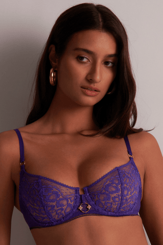 Aubade IIllusion Fauve Half Cup Bra Ultraviolet