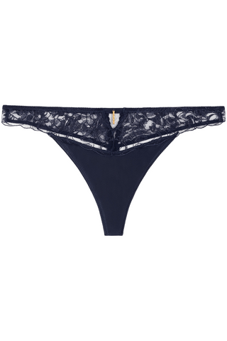 Aubade Satin Memories Deep Sea Tanga | French Knickers