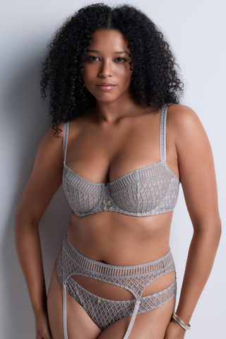 Silver 4 Strap Suspender Belt Aubade Stardust Dream