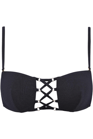 Aubade Summer Glow Bandeau Bikini Top Black Sand