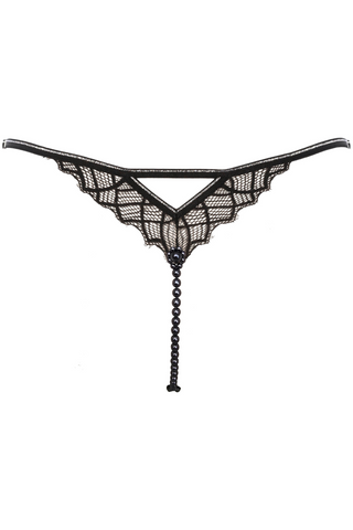 Bracli Manhattan G-String Black - Sheer Knickers