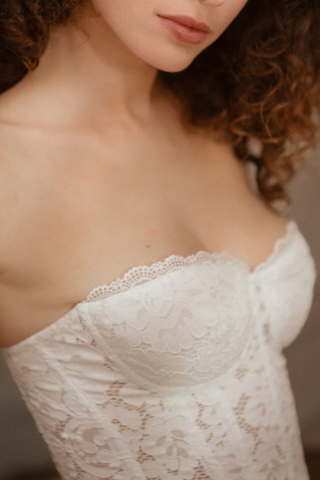 Cadolle Cleves White Cotton Lace Corset