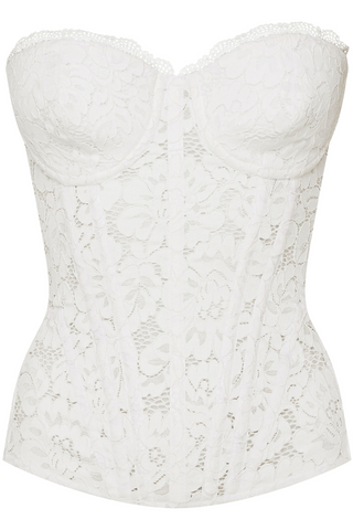 Cadolle Cleves White Cotton Lace Corset