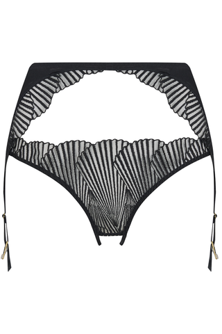 Coco de Mer Athena Open Suspender Knicker Black