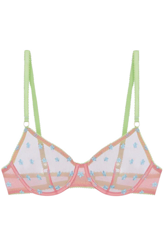 Dora Larsen Jaime Embroidered Underwire Bra Pale Pink