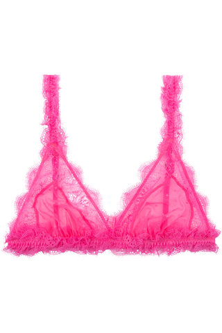 Love Stories Love Lace Triangle Bralette Hot Pink
