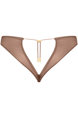 Maison Close French Kiss Light Mocha Sheer Open Brief