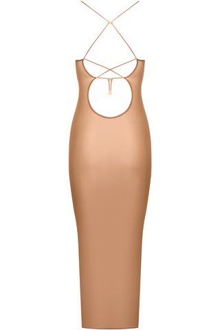 Maison Close French Kiss Light Sienna Sheer Midi Dress