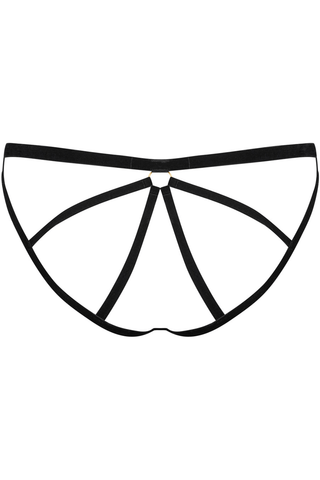 Maison Close Les Fetiches Velvet Black Open Brief | Risque Lingerie