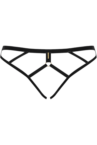 Maison Close Les Fetiches Velvet Black Open Brief | Risque Lingerie
