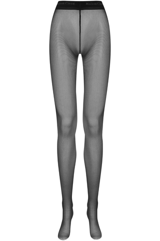 Maison Close Signature Seamed Fishnet Illusion Tights 25 Denier Black