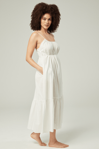 Nudea Organic Cotton Trapeze Dress White Sand