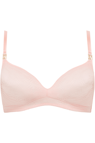 Nudea Sheer Deco Bralette Blush Pink