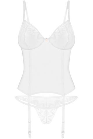 Obsessive Alissium Corset & Thong White
