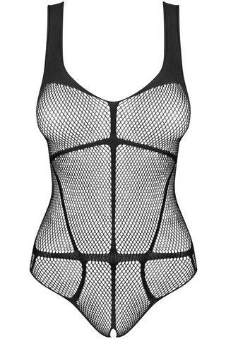 Obsessive B336 Knit Crotchless Teddy Black