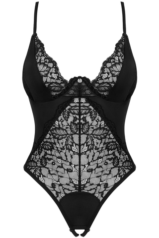 Obsessive Bellastia Crotchless Bodysuit Black