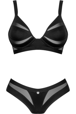 Obsessive Chic Amoria Underwired Bra & Brief Black