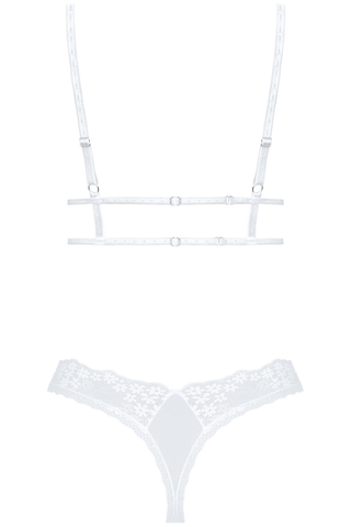 Obsessive Heavenlly Bra & Thong Set White