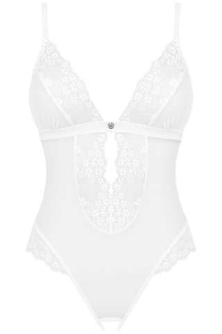 Obsessive Heavenlly Crotchless Bodysuit White