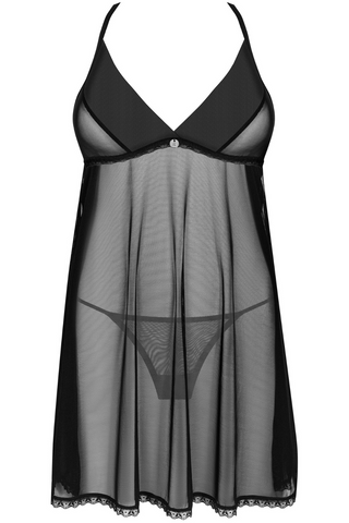 Obsessive Latinesa Babydoll & Thong Black