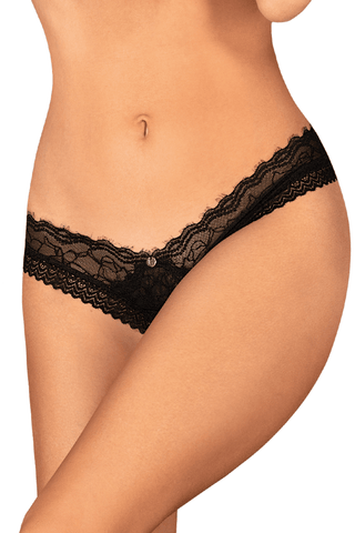 Obsessive Medilla Crotchless Thong Black