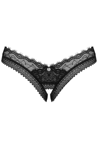 Obsessive Medilla Crotchless Thong Black