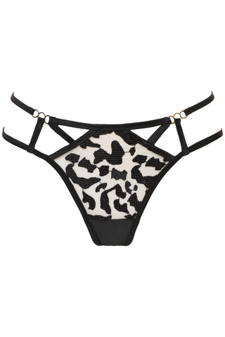 Prelude Black Mini Thong Les Nuits Folles - Luxury Knickers