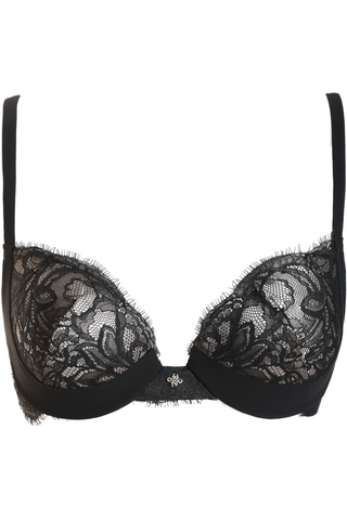Prelude Love Glows Underwired Push Up Bra Black