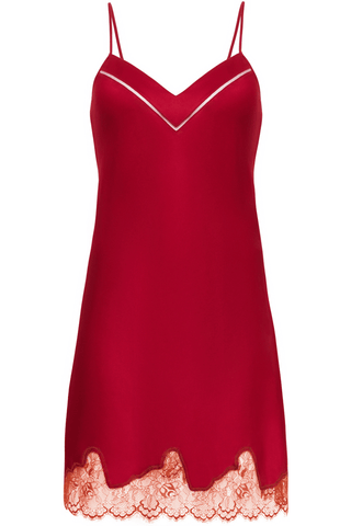 Simone Pérèle Nocturne Silk Nightdress Tanga Red