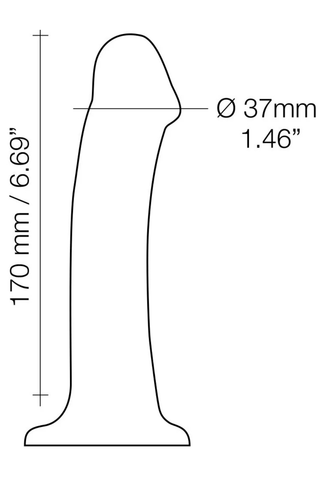 Strap On Me Black Double Density Bendable Dildo Large