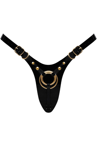 Strap On Me Glossy Black Leatherette Fabulous Harness