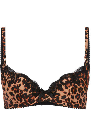 Agent Provocateur Molly Plunge Underwired Bra Leopard