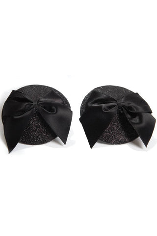 Bijoux Indiscrets Bow Nipple Covers Black