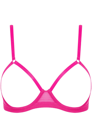 Maison Close Corps à Corps Neon Open Underwired Bra Pink