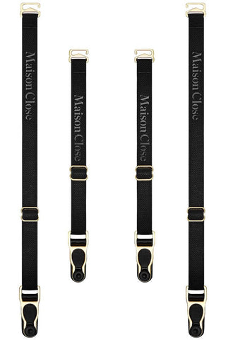 Maison Close Signature Black Suspender Straps