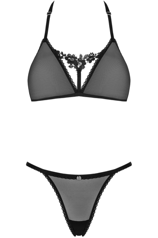 Obsessive Celia Noir Bra & Thong Black