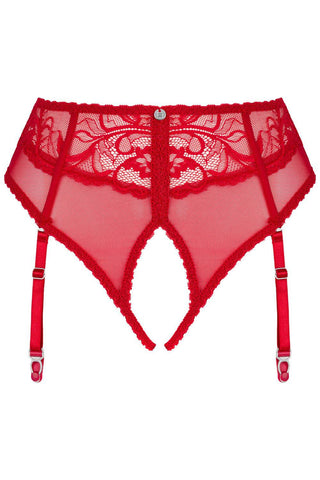 Obsessive Dagmarie Crotchless Suspender Brief Red