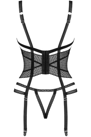 Obsessive Lanelia Open Corset & Thong Black