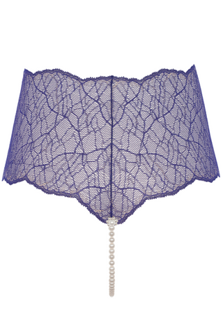 Bracli Sydney Daisy Pearl Panty in Blue - Naughty Knickers