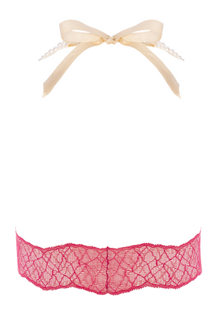 Bracli Sydney Daisy Pearl Bra in Red - Naughty Knickers