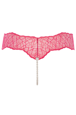 Bracli Sydney Daisy Single Pearl Thong in Red - Naughty Knickers