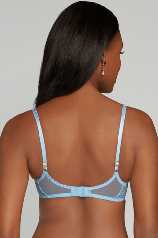 Agent Provocateur Hinda Demi Cup Plunge Bra Baby Blue