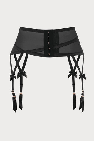 Agent Provocateur Joan Black Mesh Suspender Belt