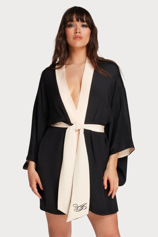 Agent Provocateur Kiki Silk Kimono, Size M-L (UK 14-18) - Naughty Knickers