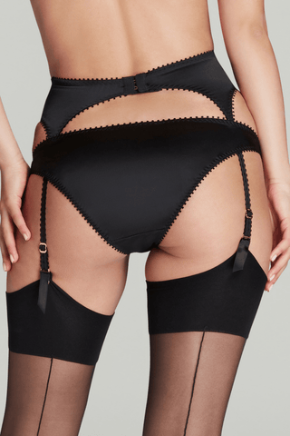 Agent Provocateur Lacy Suspender Black