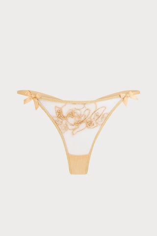 Lindie Mini Thong Gold, Size 4 (UK 12)