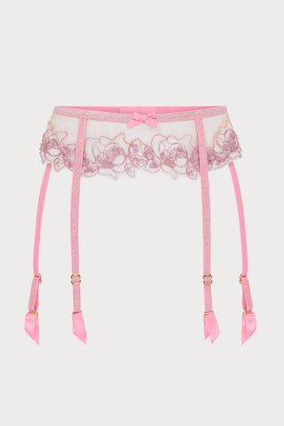 Lindie Suspender Belt Dusky Pink